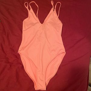 Pink swim bodysuit Shein unitard swimsuit